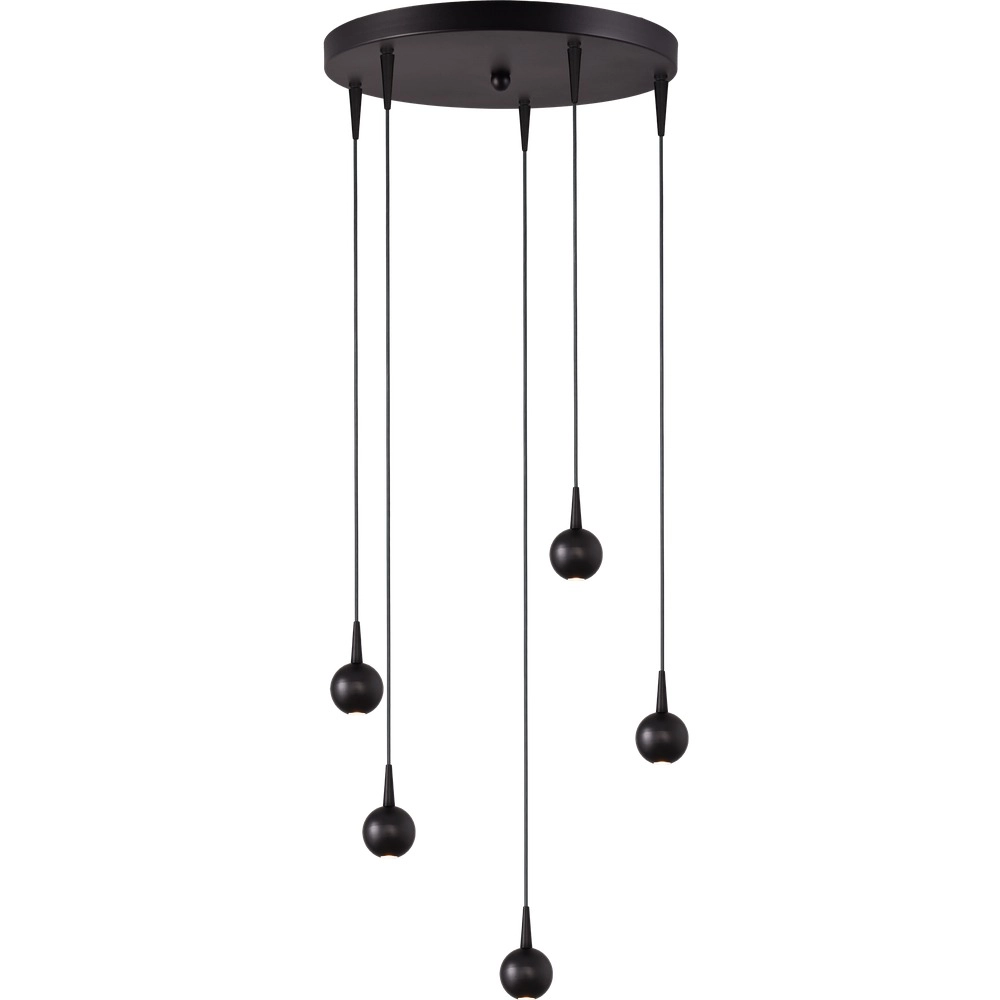 Lampe suspendue à 5 lumières Talana noir Ø 35cm DTW