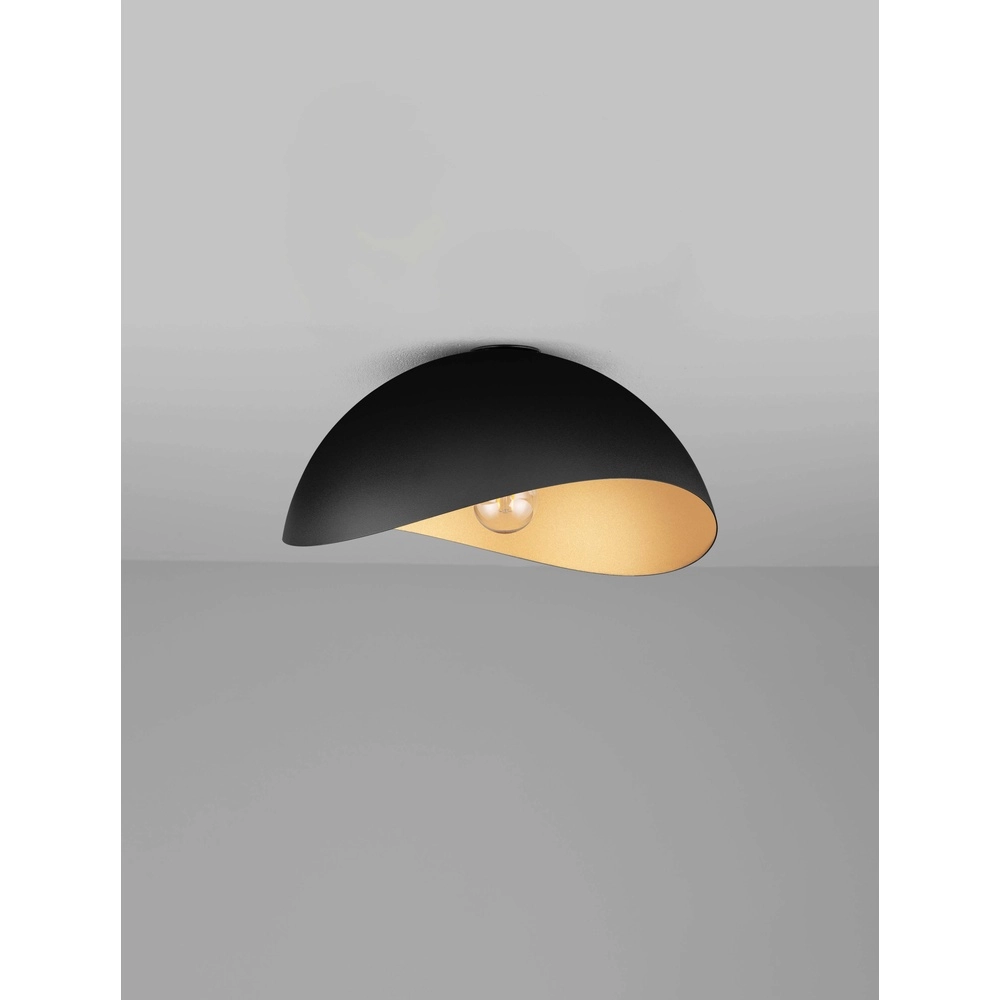 Plafonnier Opsi noir avec or Ø 40cm Lyora 5212017458025