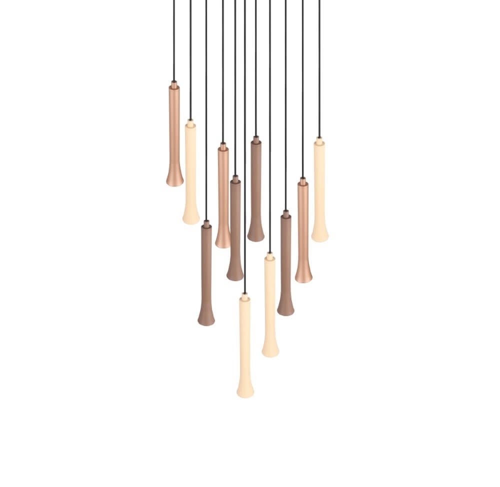 Lampe suspendue multi-suspension Fiato Ø40cm Trio 4017807616699