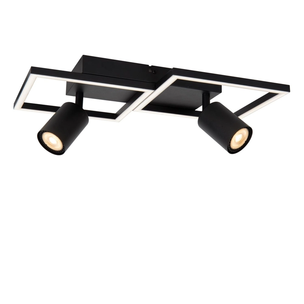 Lampe de plafond à design Arianne LED avec 2x GU10 noire Lucide 5411212530882