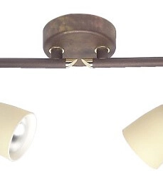 Spot de plafond classique Luca Brun cuivré à 4 lumières Brilliant 4004353036378