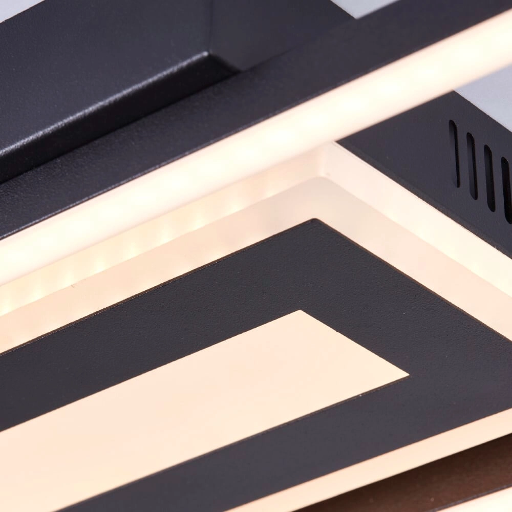 Plafonnier Besson rectangulaire noir Brilliant 4004353420009