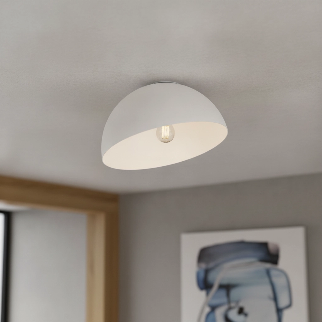 Plafonnier Onia blanc Ø 29cm
