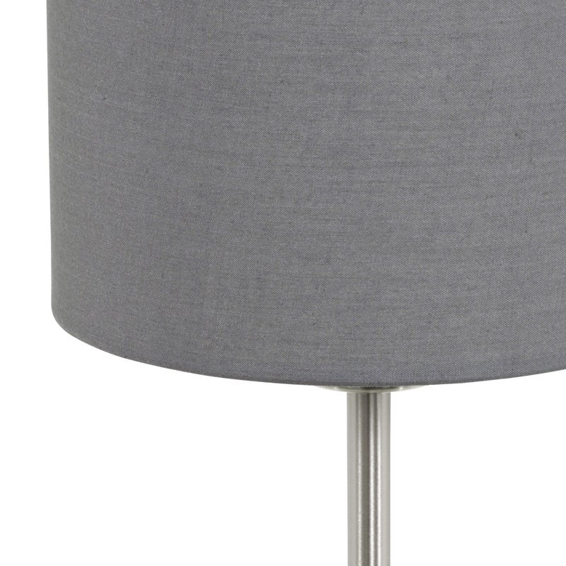 Lampe de table Pasteri 40 cm gris avec chrome mat Eglo 9002759315962