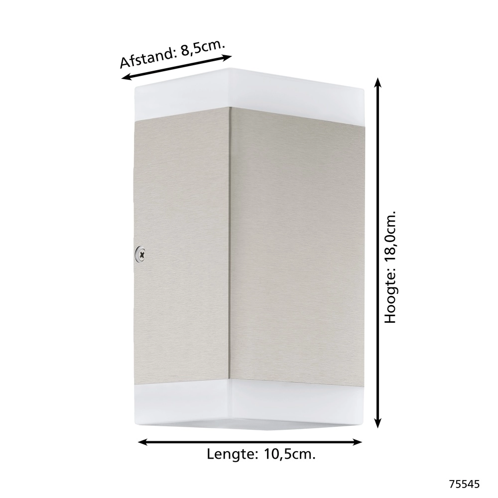 Lampe murale de conception Carpinera Acier inoxydable Eglo 9002759755454