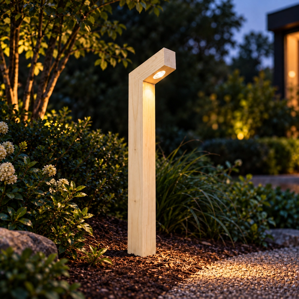 Éclairage de chemin en bois Punto Accoya - 100cm - 2700K