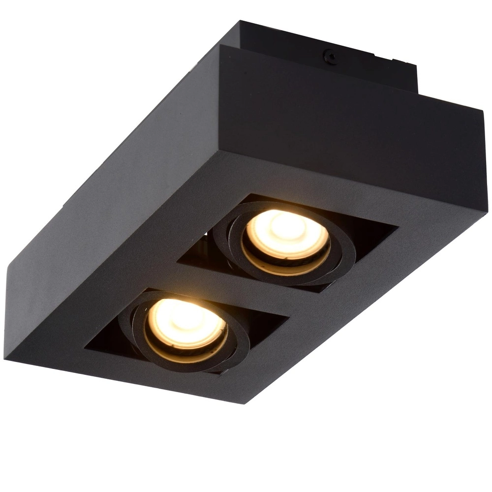 Projecteur de plafond Xirax 2 x 5W noirs Lucide 5411212092304
