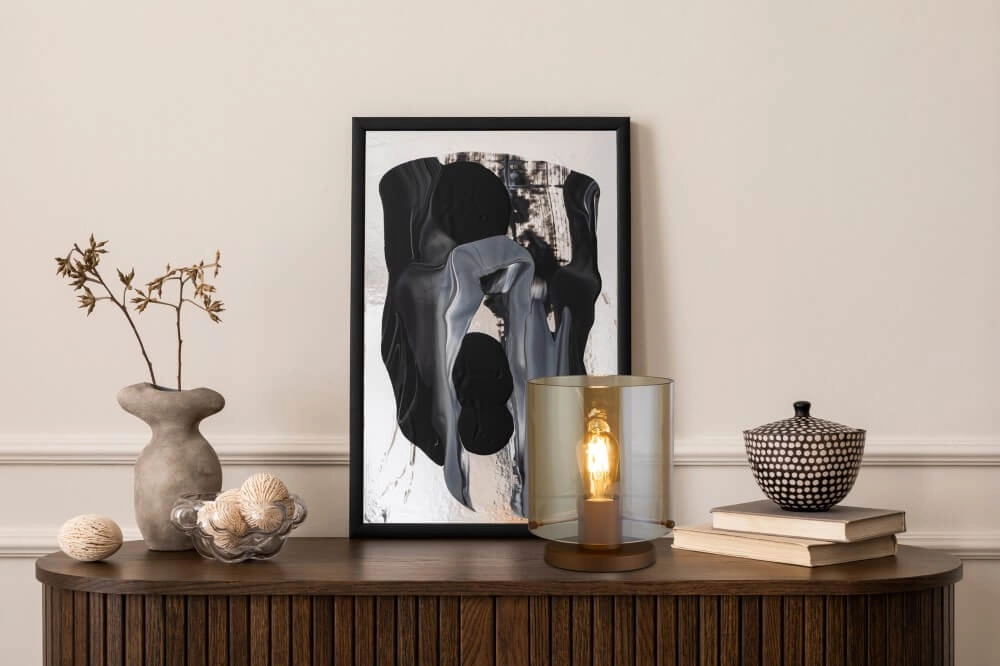 Lampe de table Sweden Brun moka Searchlight 5053423272115