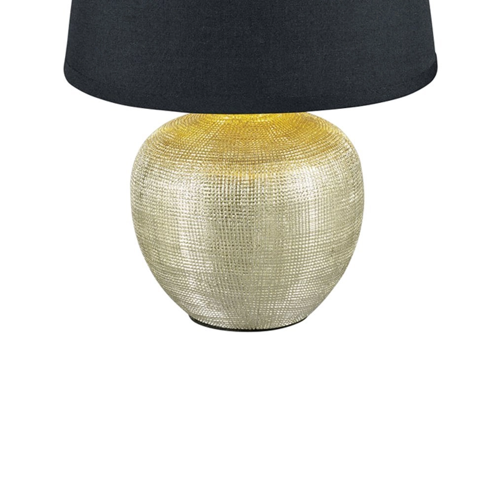 Lampe de table Luxor 26 cm doré avec noir Trio 4017807345957