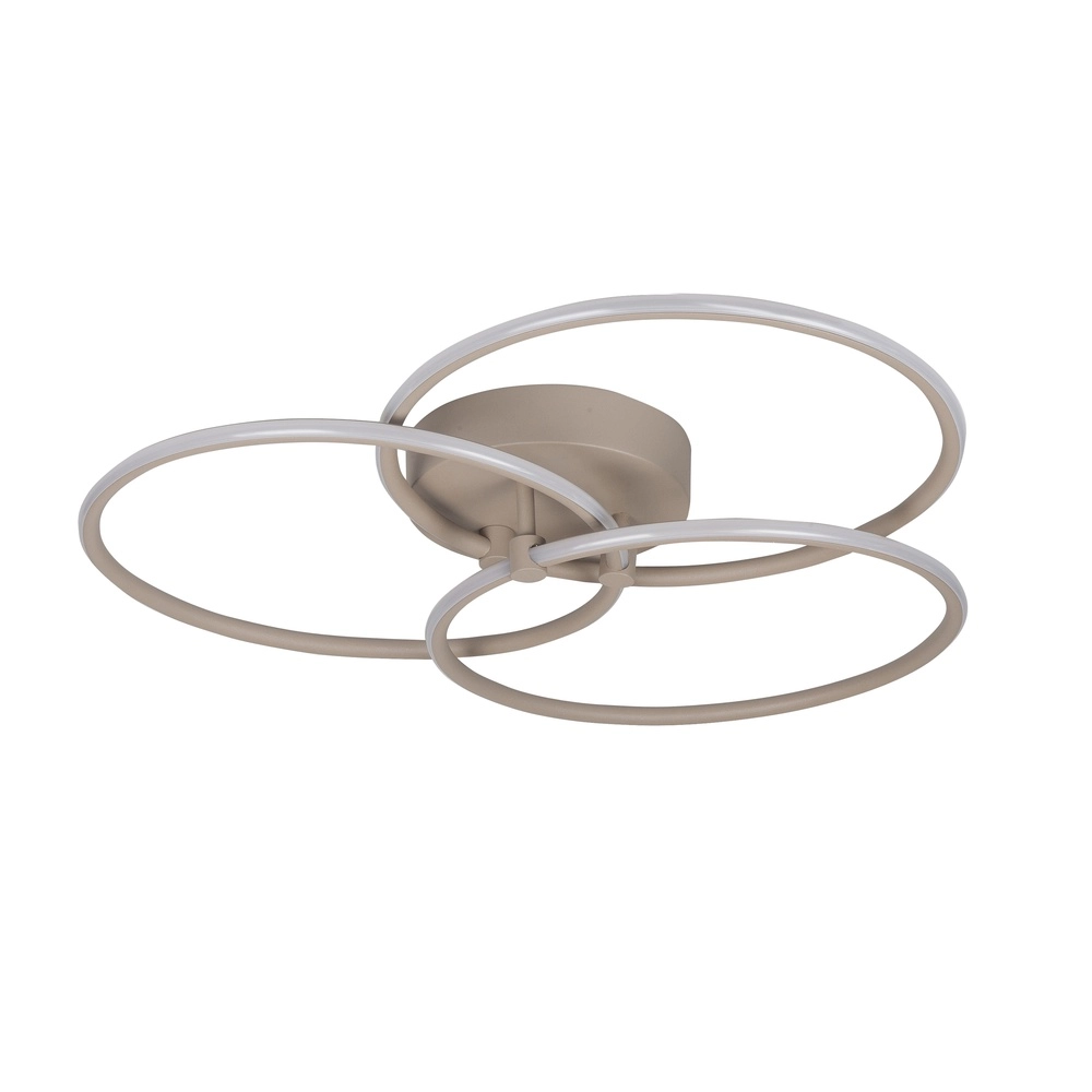 Lampe de plafond moderne Circles brun sable