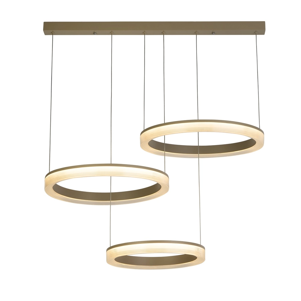 Lampe pendante de conception Lumen Rings brun sable