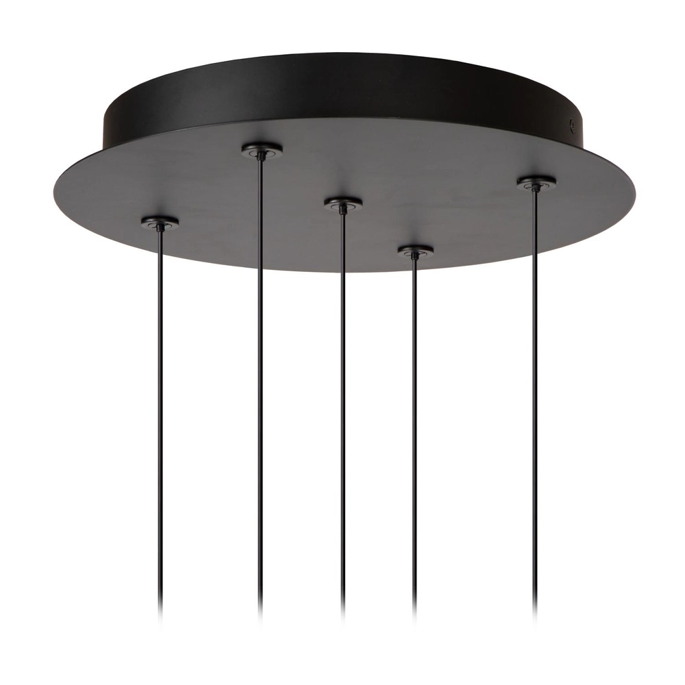 Lampe pendante de conception Kligande Projectile noire à 5 lumières Lucide 5411212134639