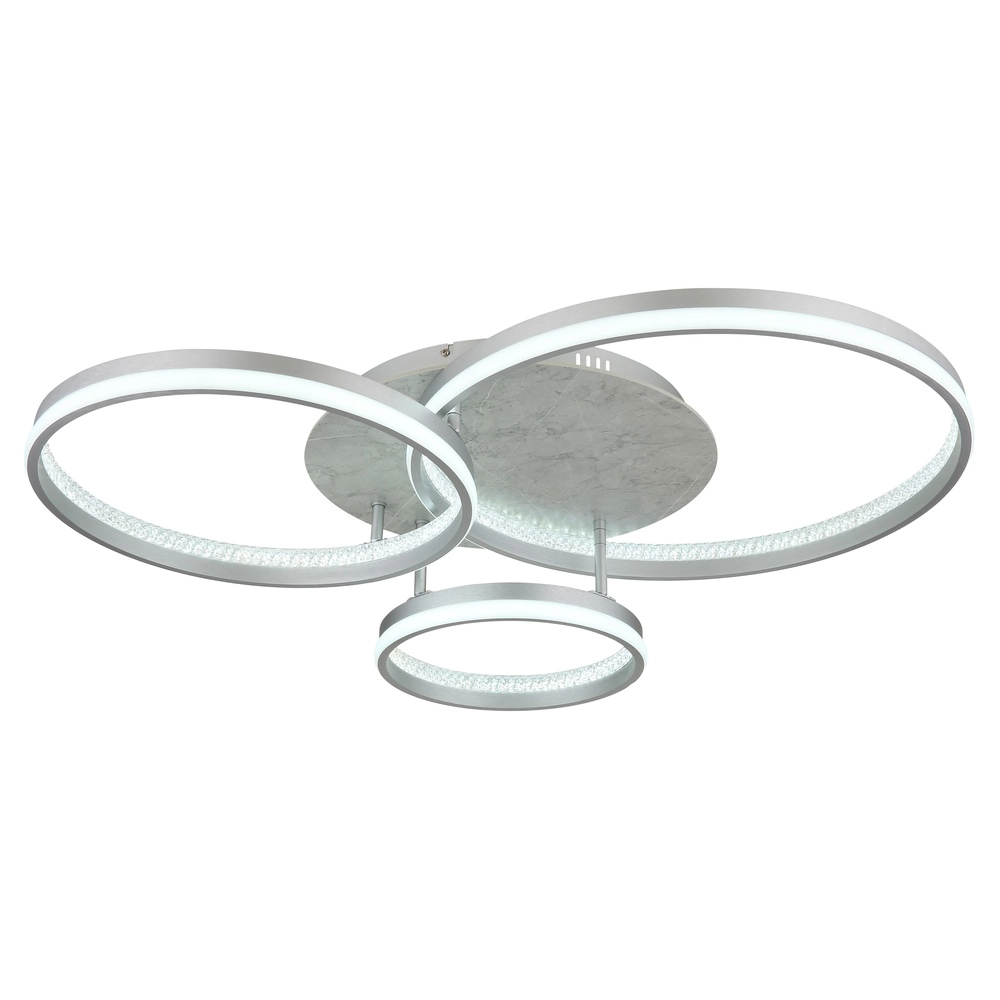 Lampe de plafond Mary Gris argenté à 3 lumières Globo 9007371519859