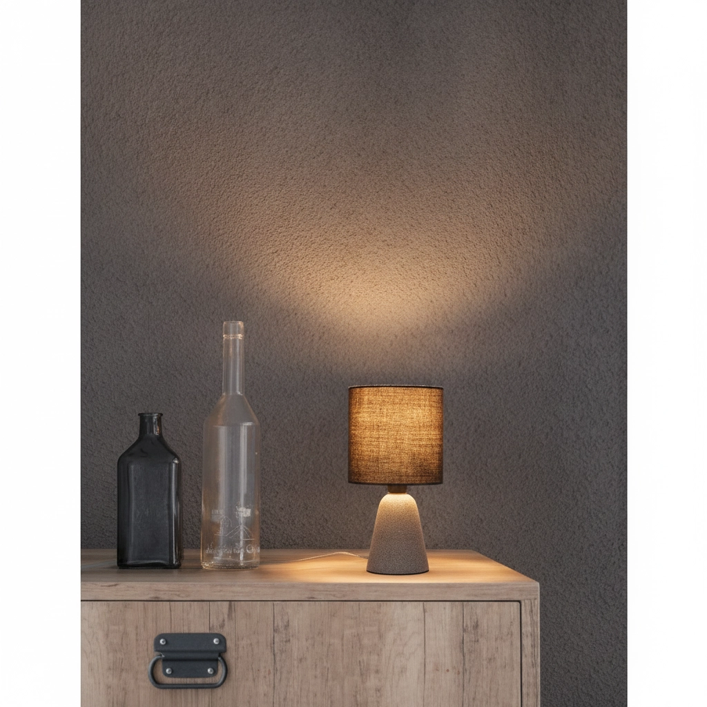 Lampe de table Zero blanc avec capuche blanche