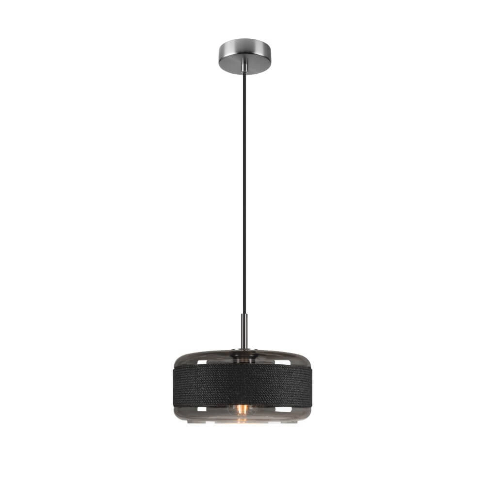 Lampe suspendue Pantilo Rope 27 verre fumé - Ø 25cm Lampe suspendue Pantilo Rope 27 verre fumé - Ø 25cm