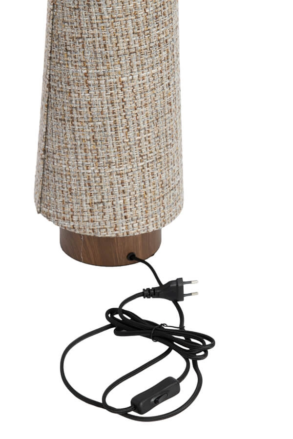 Lampe de table tressée Howie bois Ø 15cm Light & Living 8717807759384