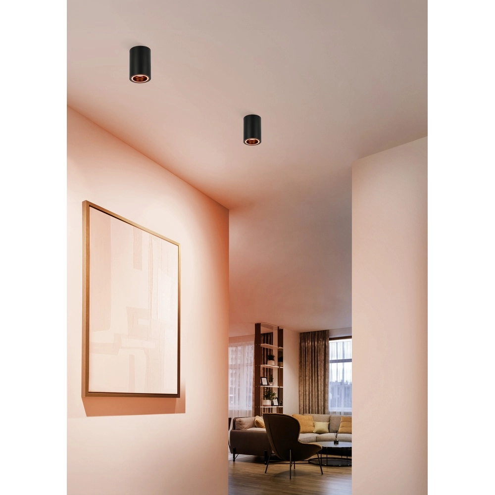 Spot Zigbee monté en surface Carosso-Z Noir Eglo 9008606312900