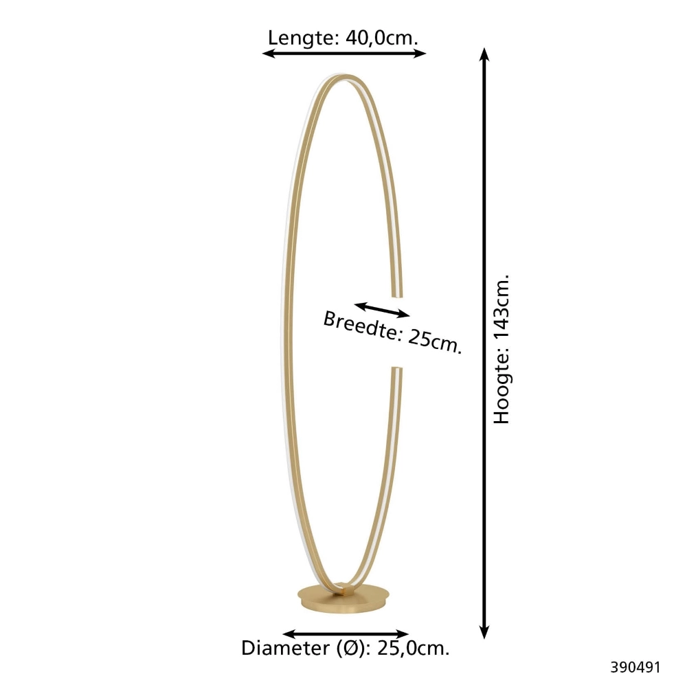 Design floor lamp Bogado gold with CCT Stars of Light 9008606357932