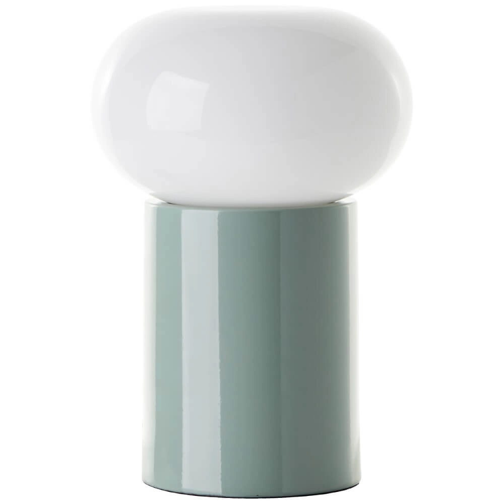 Lampe de table verte Knut avec verre blanc Brilliant 4004353430176