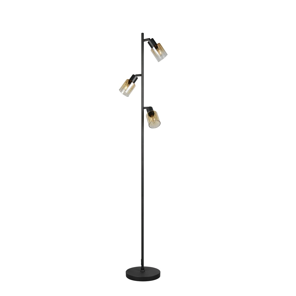 Lampadaire Cadiz Verre ambré à 3 lumières Trio 4017807653472