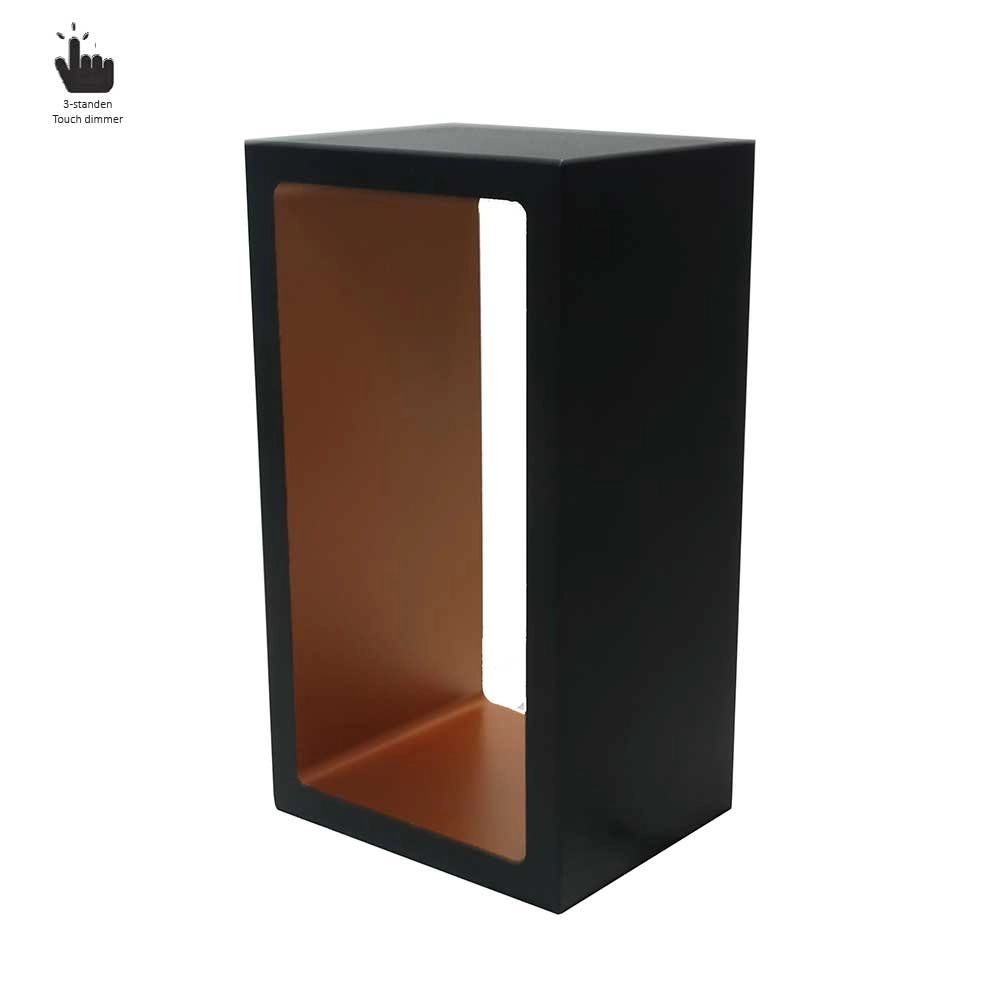 Lampe de table design Corridor noir avec du cuivre rouge Lampe de table design Corridor noir avec du cuivre rouge