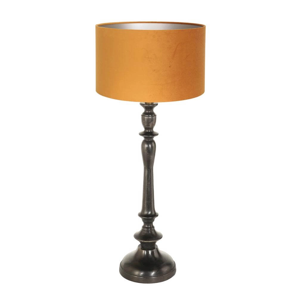 Lampe de table Bois avec capuche doré