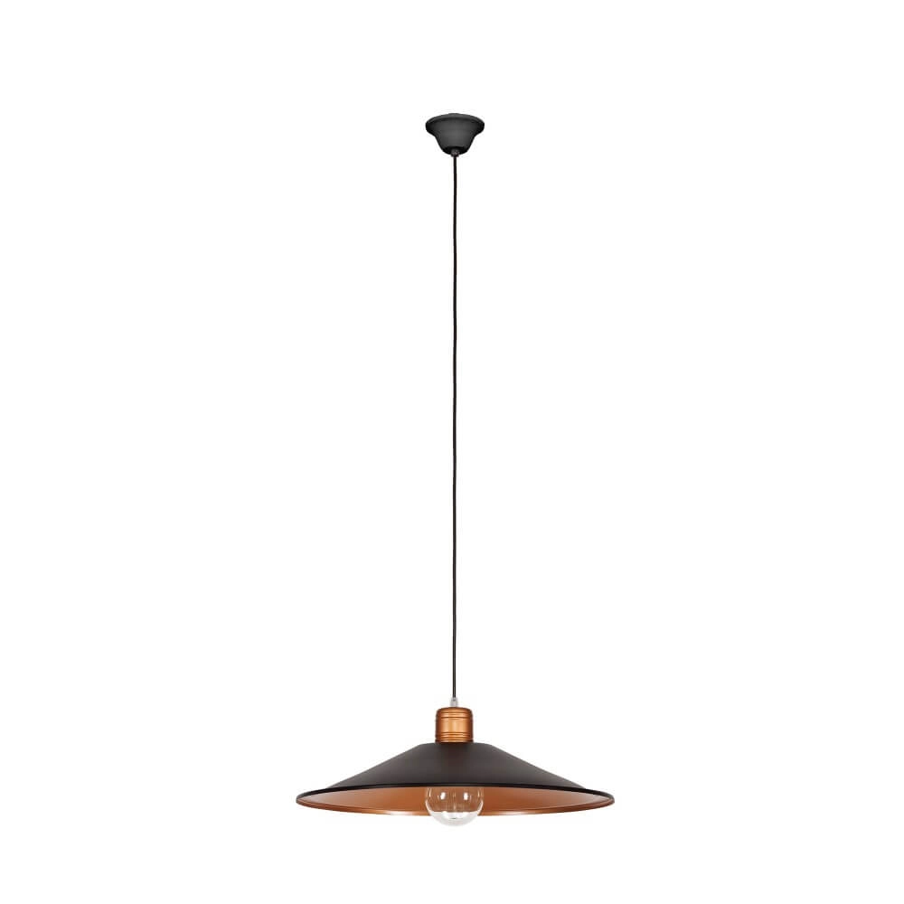 Lampe suspendue noire avec cuivre Garret Lyora 5903139644495