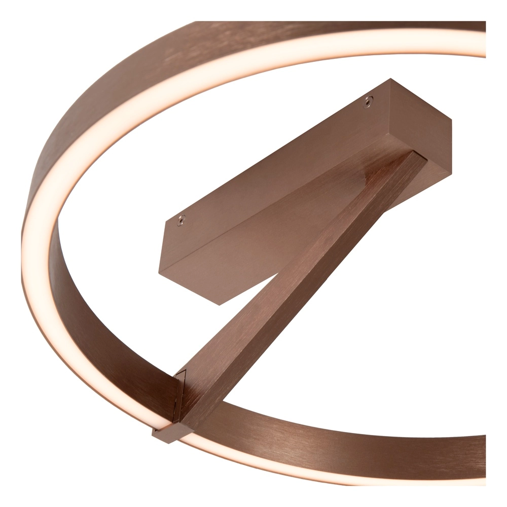 Lampe de plafond à design Applause Ø 40cm - café brun - avec télécommande Premium by Lucide 5411212221797