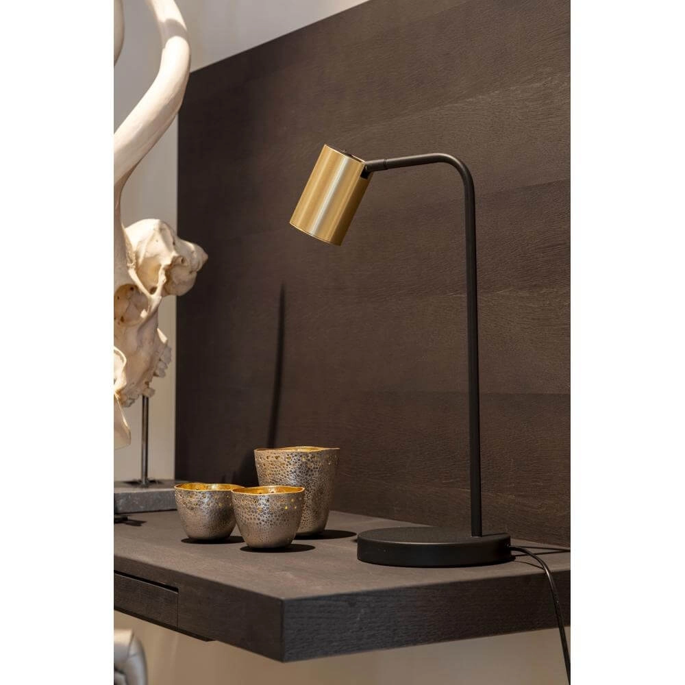 Lampe de table design Megano noir avec or Artdelight 8720701100640