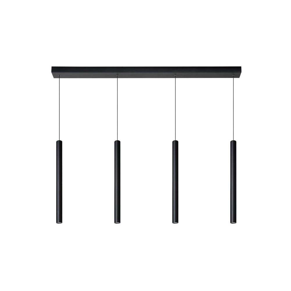 Lampe suspendue à 4 lumières Lorenz Noir de conception