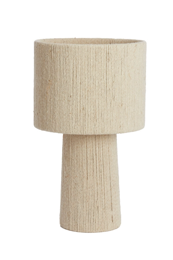 Lampe de table Japandi Pitino crème Ø 31,5cm Light & Living 8717807699932