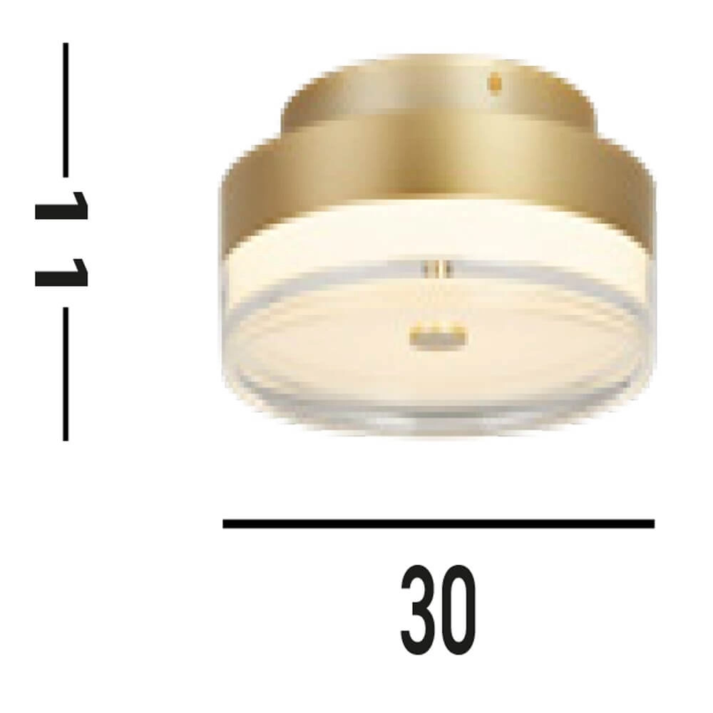 Plafonnier Cyprus Ø 30cm or Searchlight 5053423273747