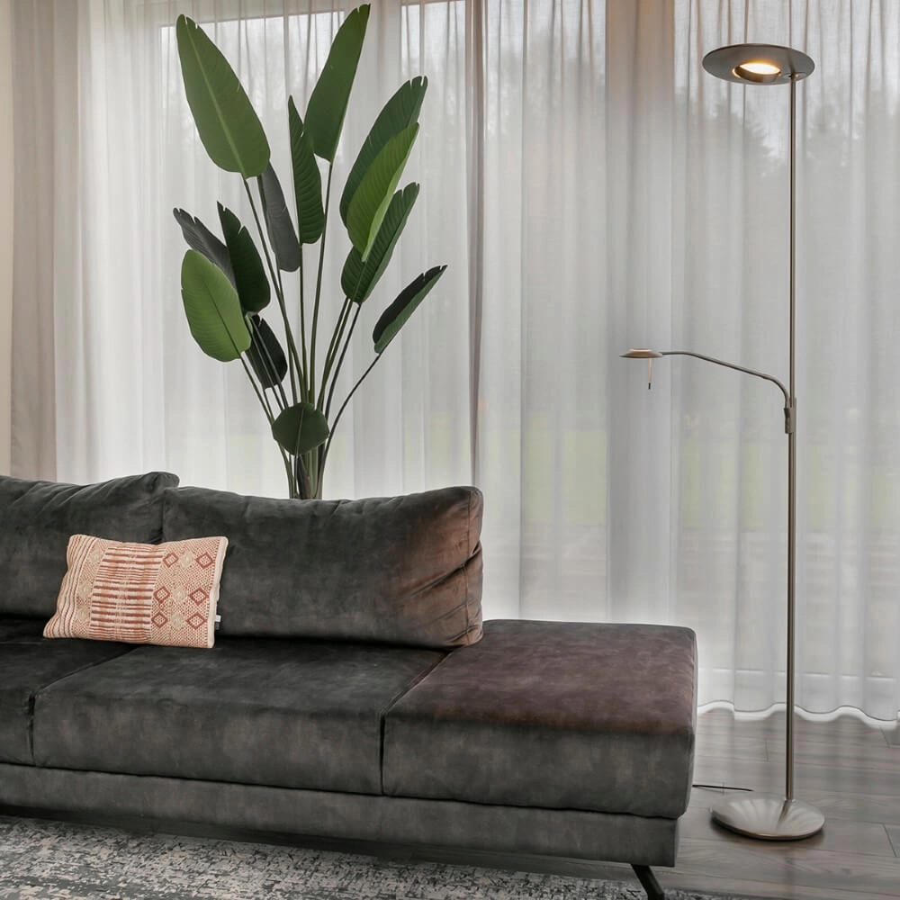 Lampe de lecture led Zodiac Gris métallisé à 2 lumières Steinhauer 8712746122824