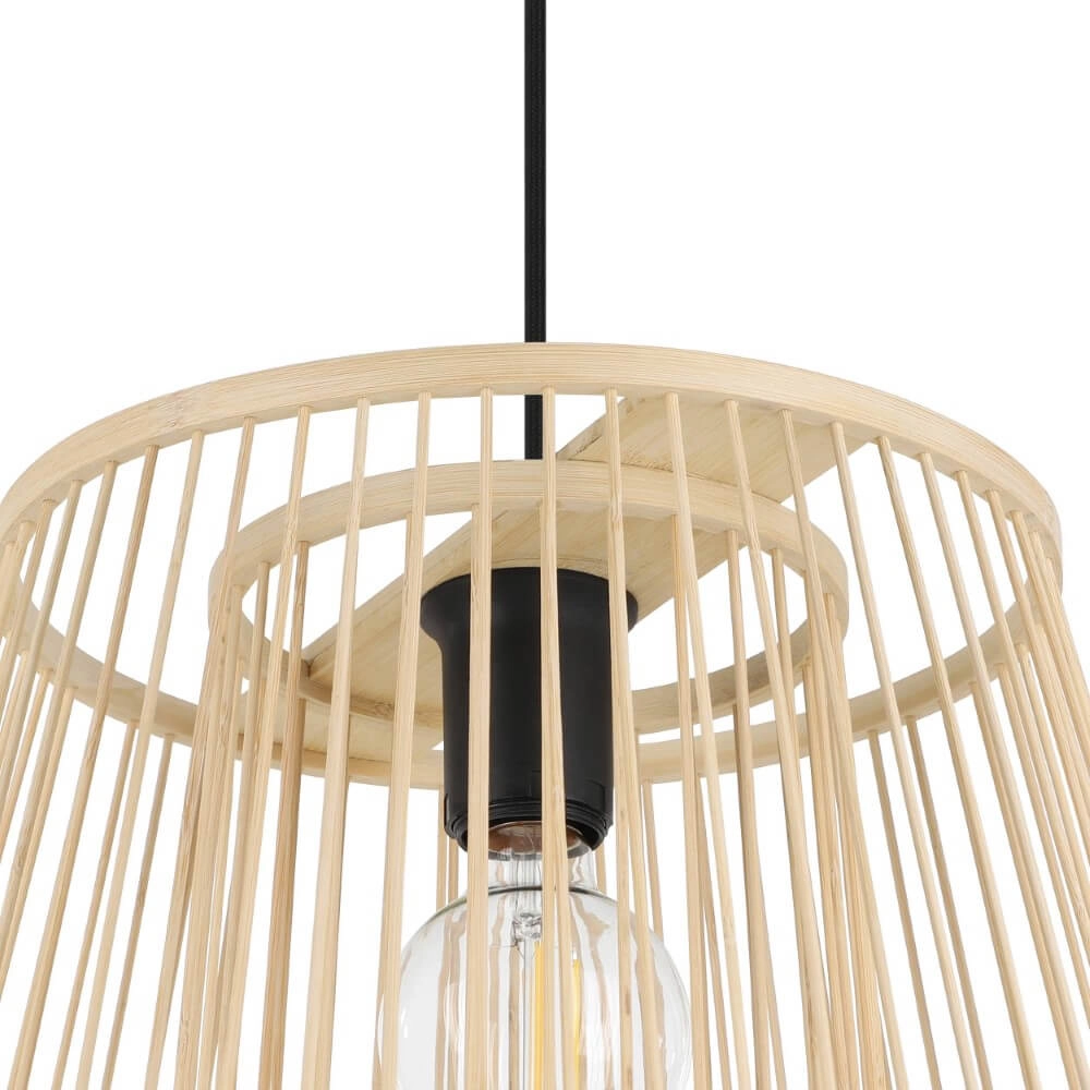 Lampe suspendue en bois Hykeham Ø 38 cm Eglo 9002759438524