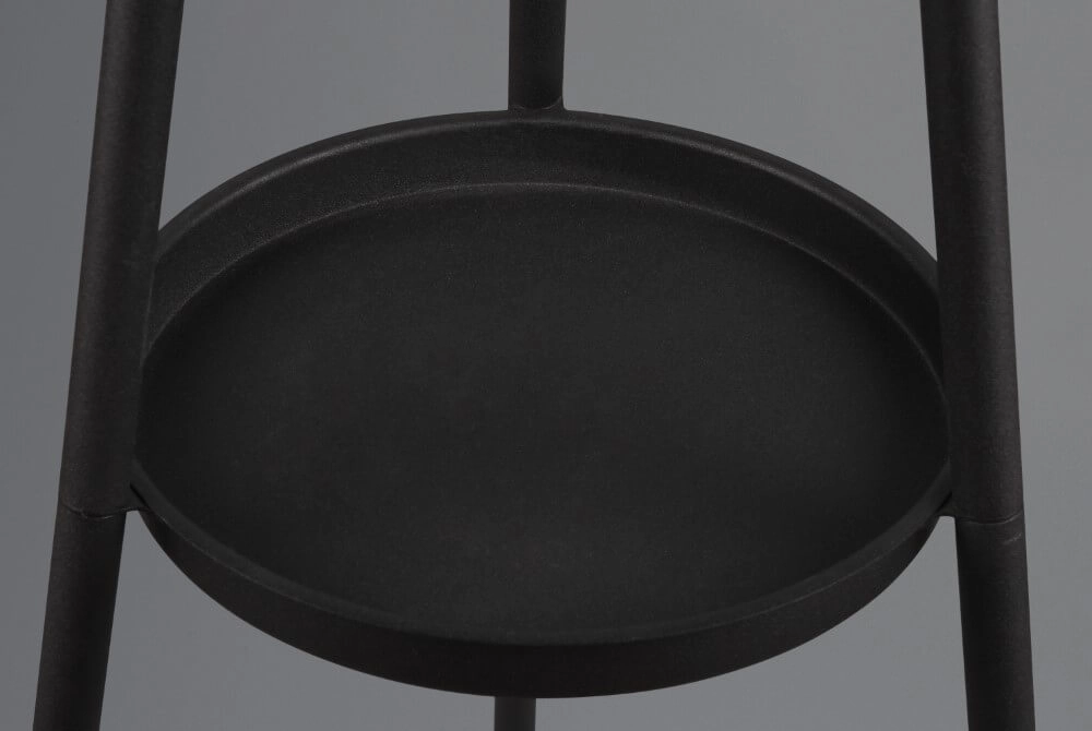 Lampadaire sur pied Colette noir avec nuance taupe Trio 4017807574548