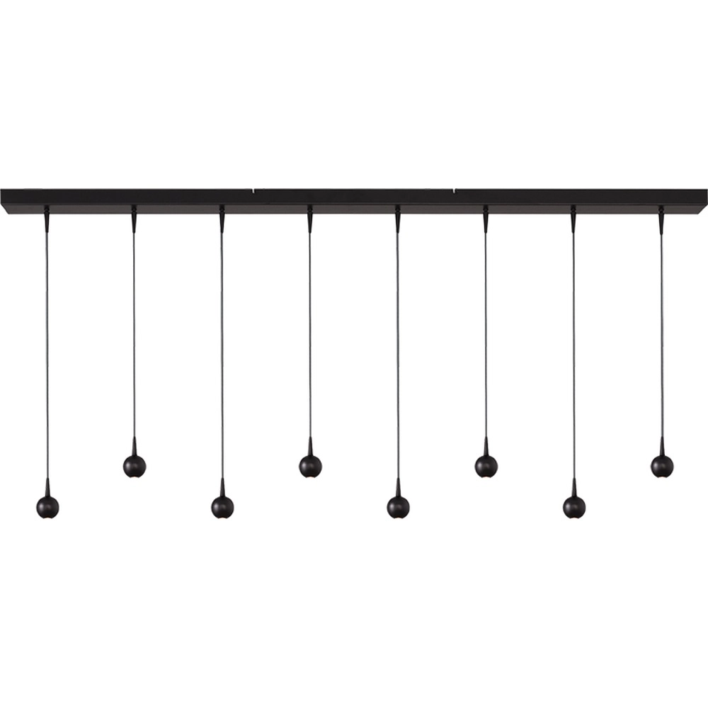 Lampe suspendue à 8 lampes Talana 160 x 8cm noir Ø 6cm DTW