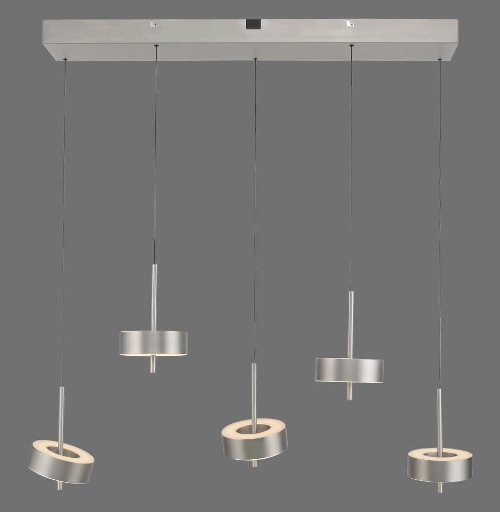 Lampe suspendue 5 lumières Q-Rotate en aluminium moderne Paul Neuhaus 4012248383186