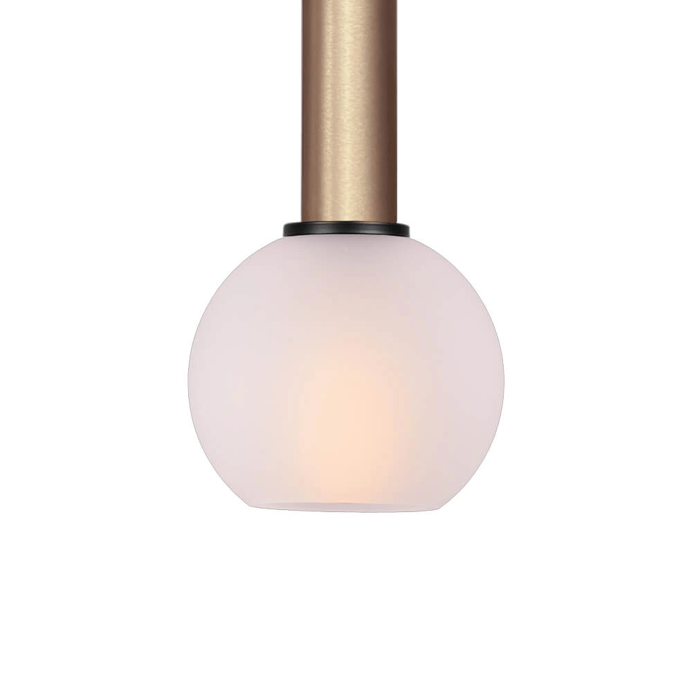 Lampe suspendue Ø 15cm Bella 2 Laiton doré avec verre blanc mat Masterlight 8718121333991