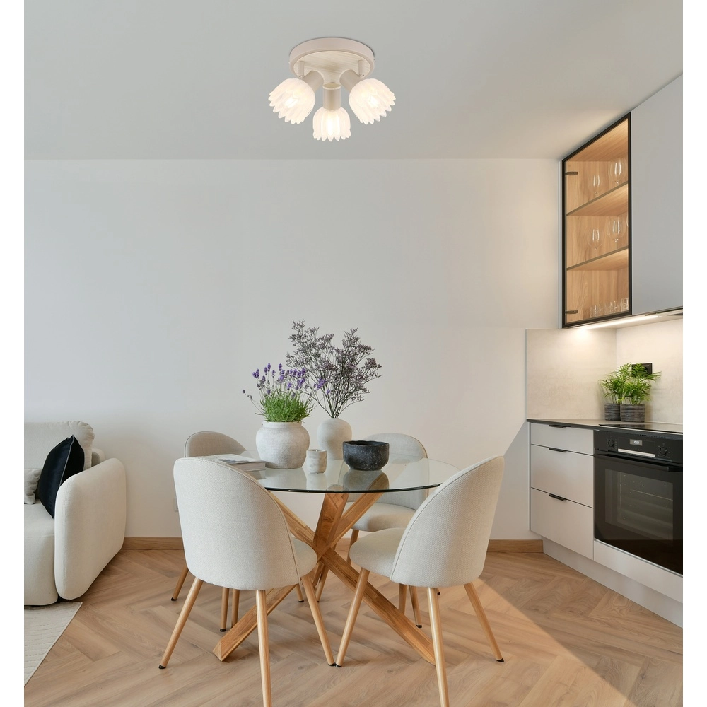 Spot de plafond 3 lumières Planta brun sable Globo 9007371572939
