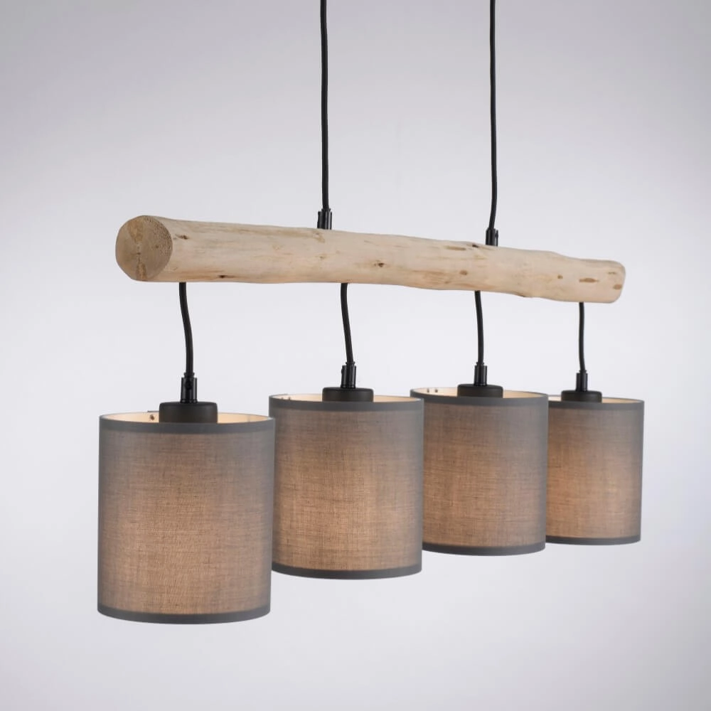 Lampe suspendue rurale Green Tribu taupe Just Light 4043689995171