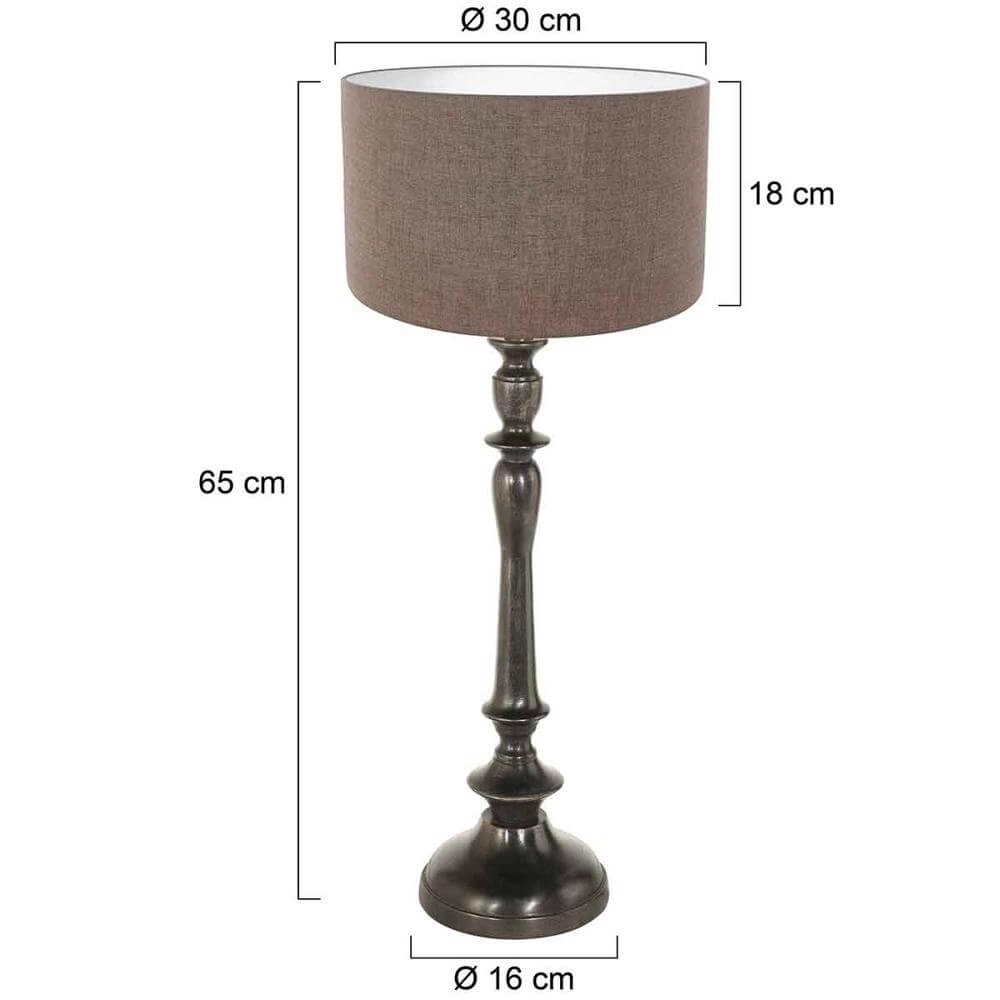 Lampe de table Bois avec capot gris Steinhauer 8712746172690
