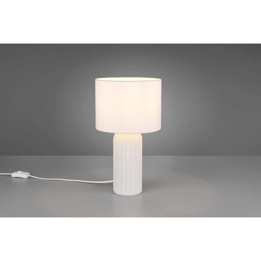 Lampe de table Blair Ø 20cm blanc Trio 4017807654387