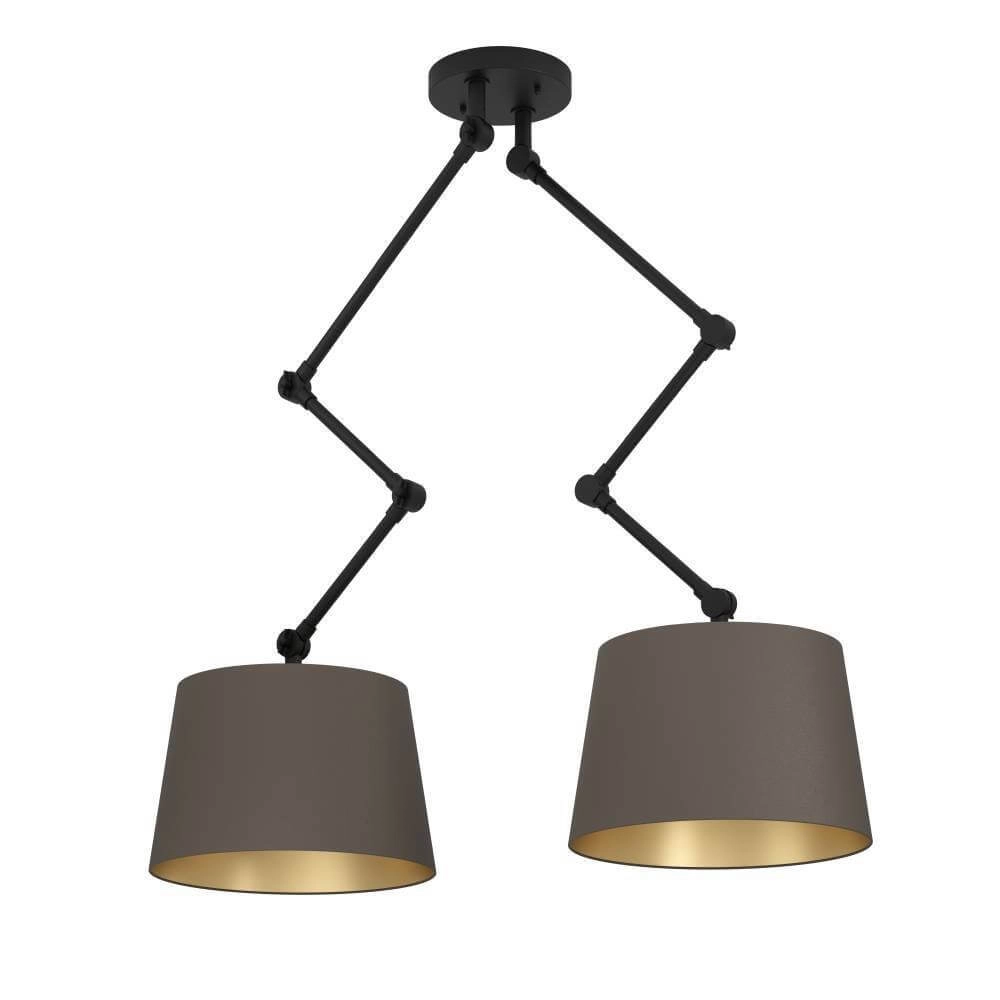 Lampe suspendue double réglable Pistunio cappuccino