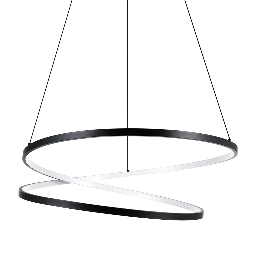 Ø Lumière suspendue LED de 70 cm Ruotale Noir Eglo 9008606303526