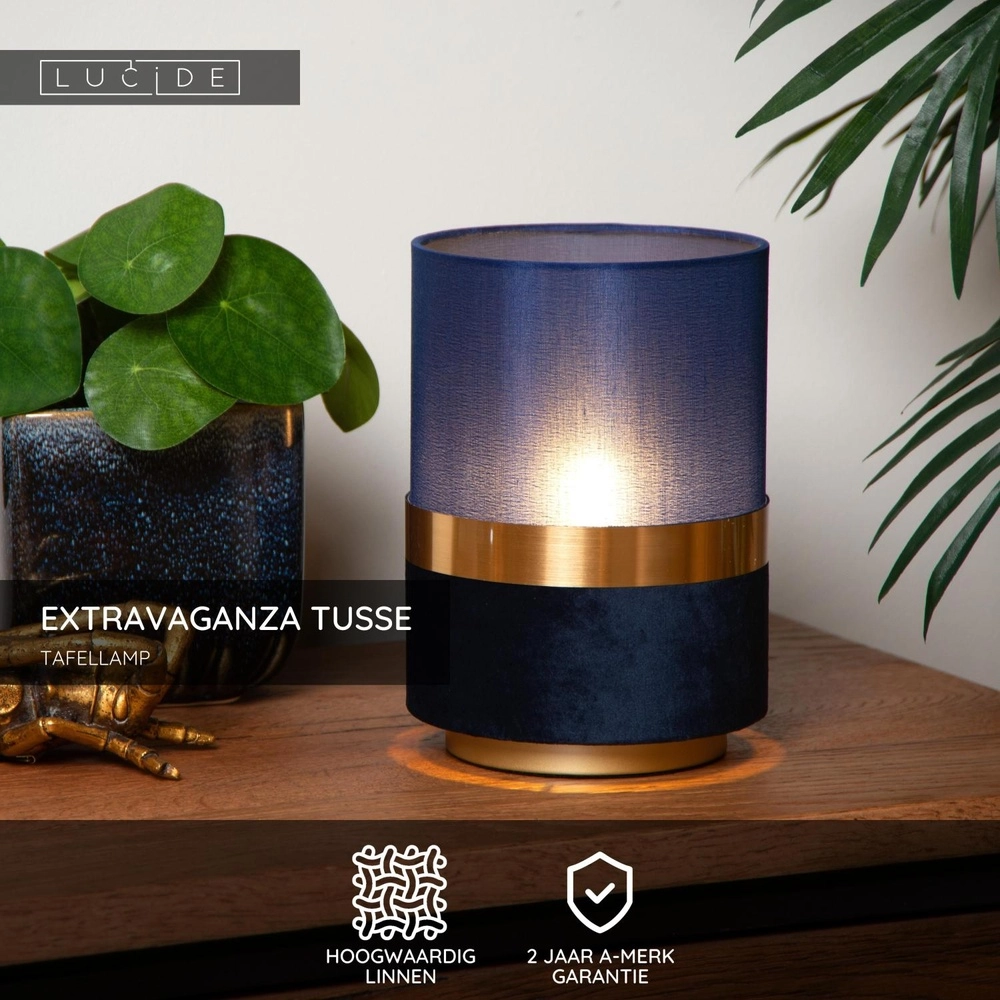 Lampe de table de conception Extravaganza Tusse bleu Ø 15cm Lucide 5411212105547