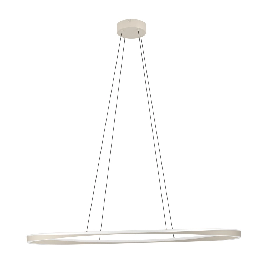 Lampe pendante de conception Camerota Ovale brun sable