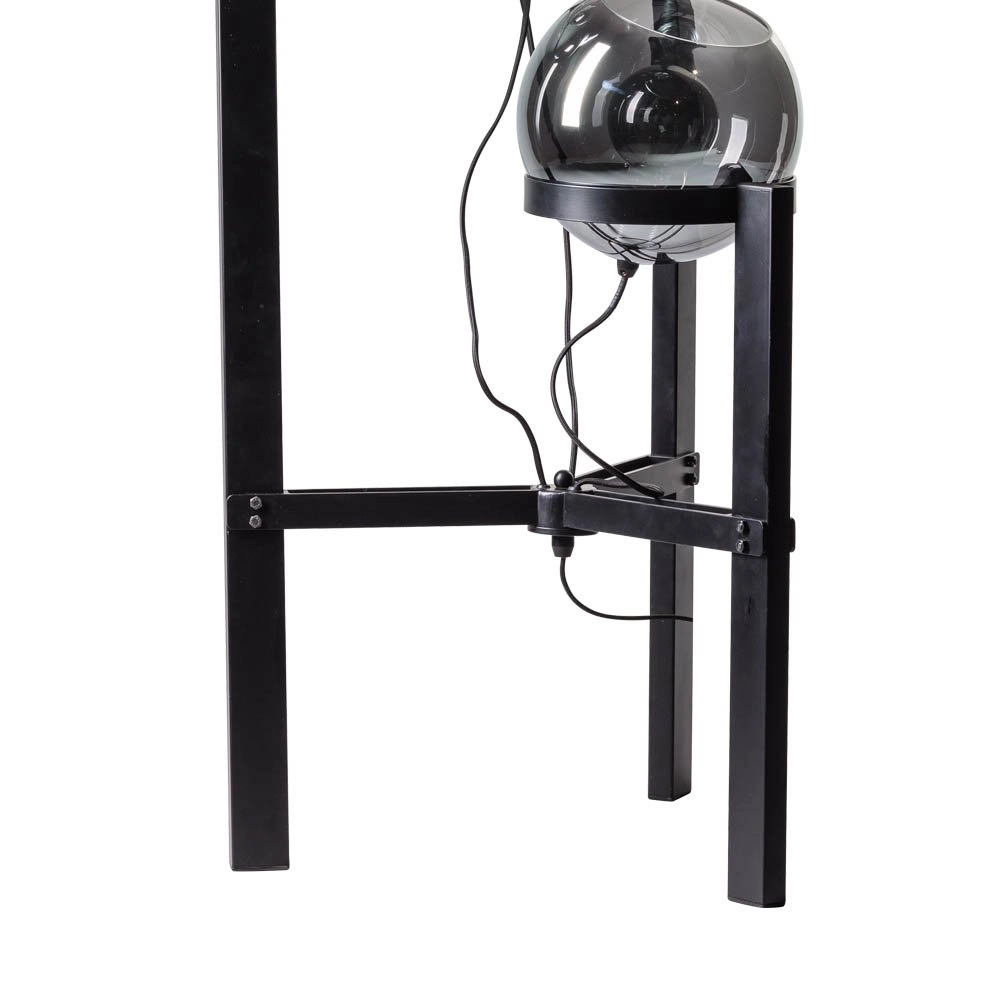 Lampadaire en verre Orb 3 lumières noir avec verre miroir ETH 8719075189283