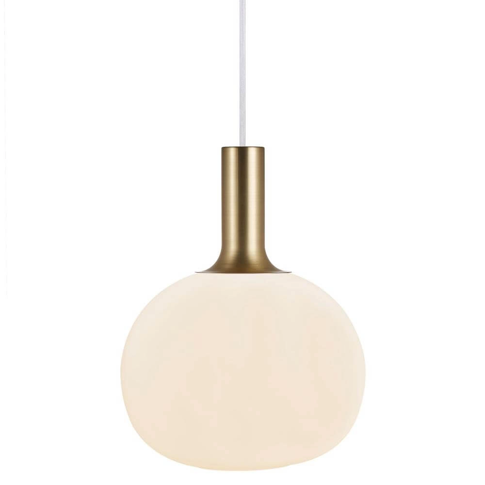 Suspension en verre Alton boule Ø 25cm blanc