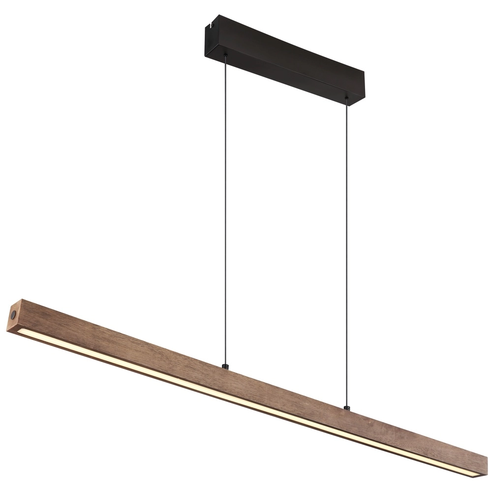 Lampe suspendue élégante Olivus bois 115 cm