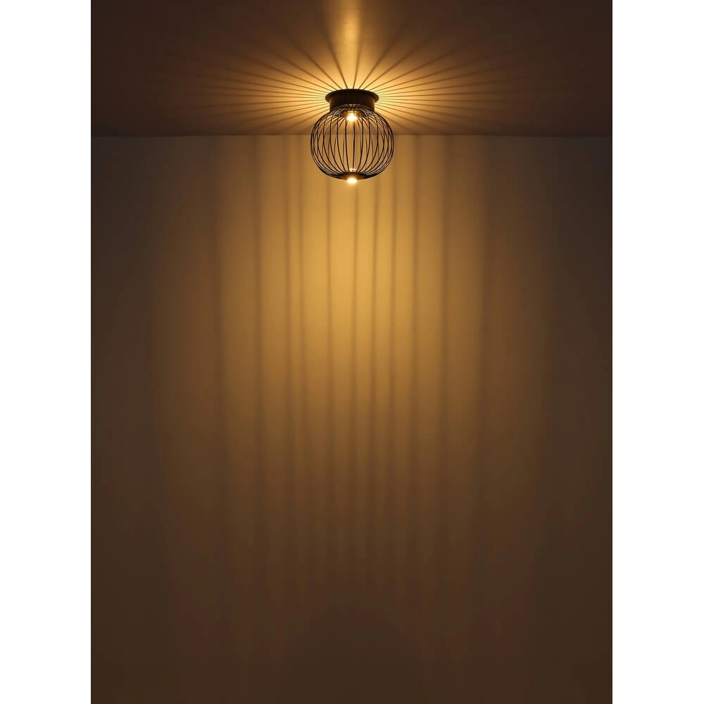 Plafonnier noir Galway cage simple Ø 30cm Globo 9007371465330